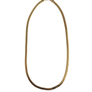 Gold Herringbone Chain / Necklace (Vintage)